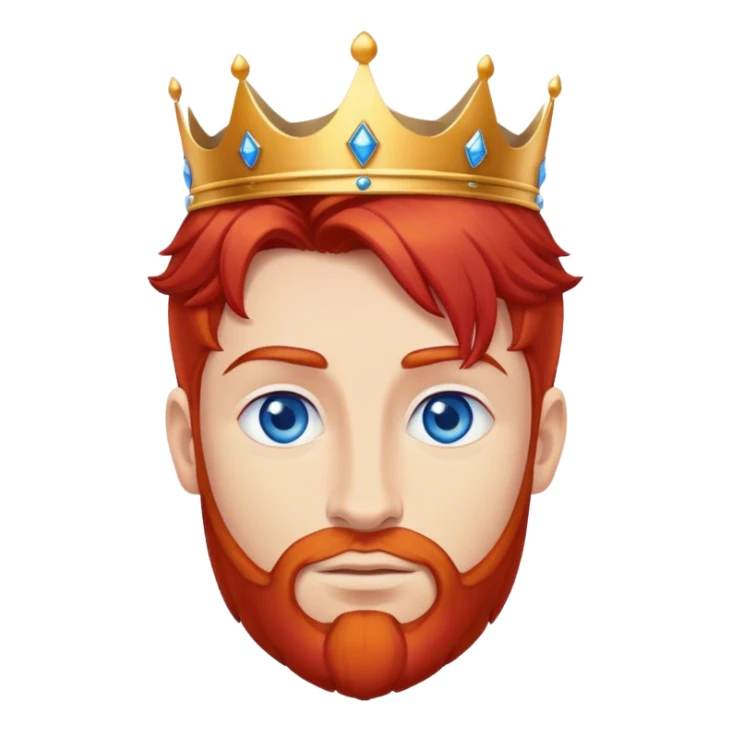 Red hair king blue eyes, sticker