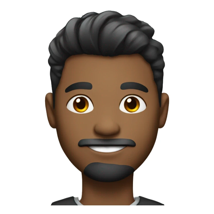 man with black taper fade hair sticker