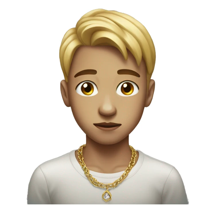 realistic portrait of jewelry boy sad sticker