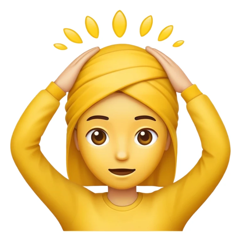hand over head classic emoji style sticker