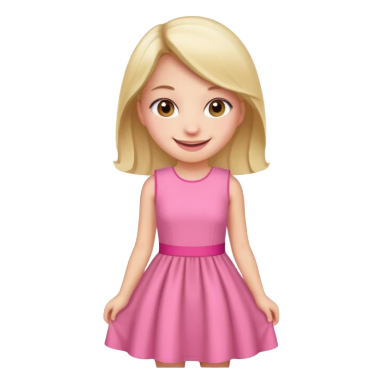 pink nice dress girl sticker