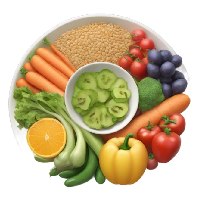 healthy plate of food sticker