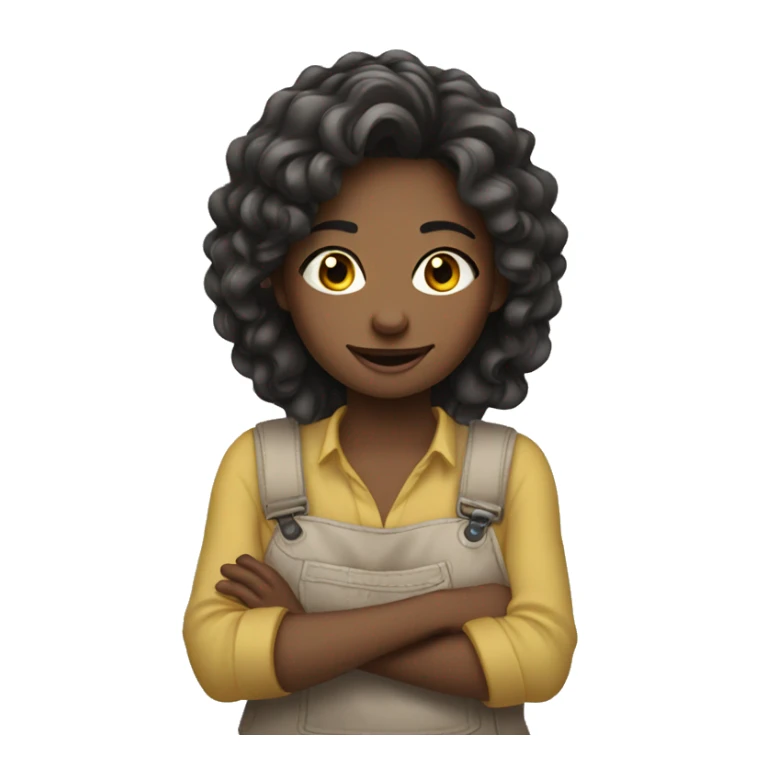 Create an emoji of a girl doing something fun or interesting! sticker