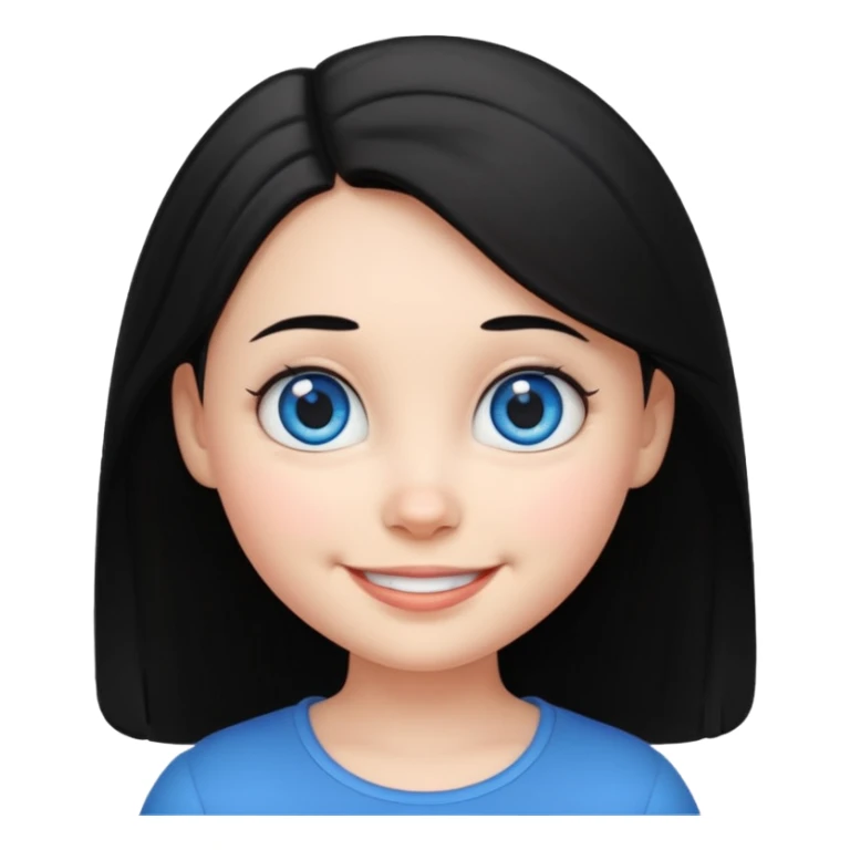 very big head and small body pro[ortion female cartoon sticker