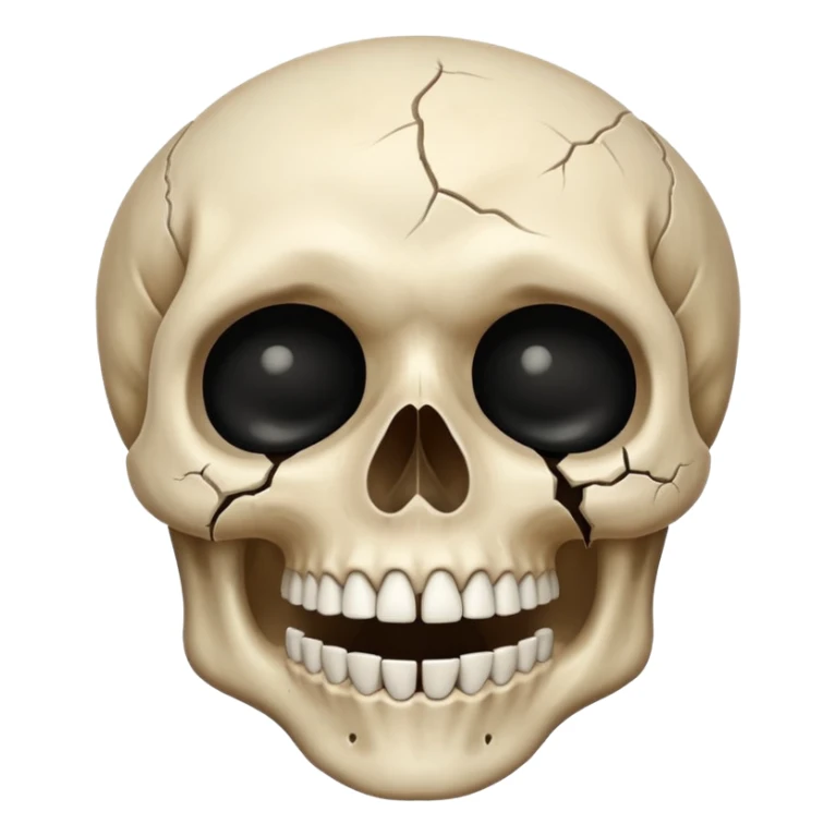 Dead skull that is crying laughing sticker