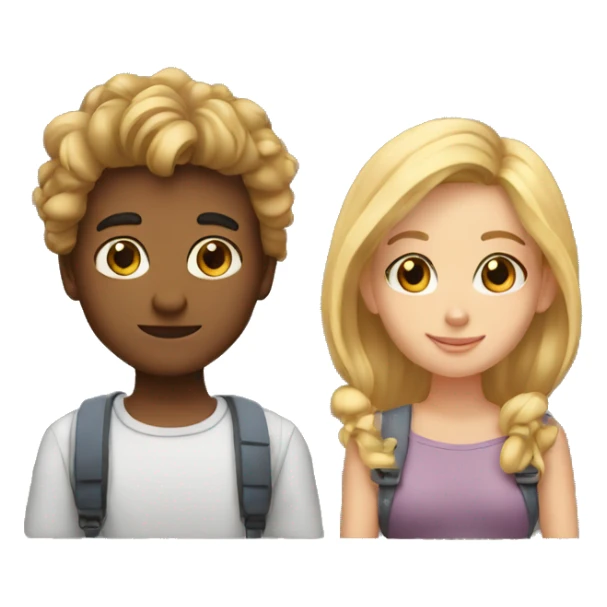 3 friends one boy and 2 girls sticker