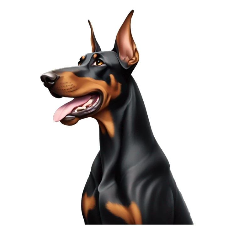 Doberman qui écoute de la musique  sticker