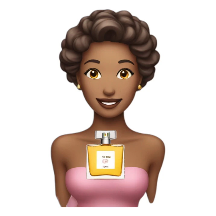 women happy perfume sticker