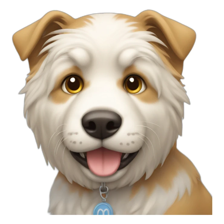 Un chat sur un chien sticker