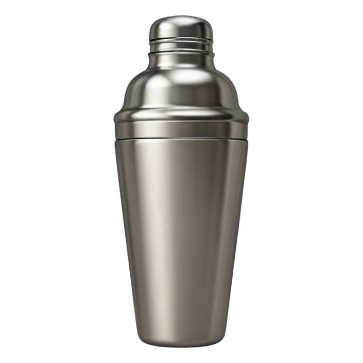 A boston cocktail shaker in ios emoji style sticker