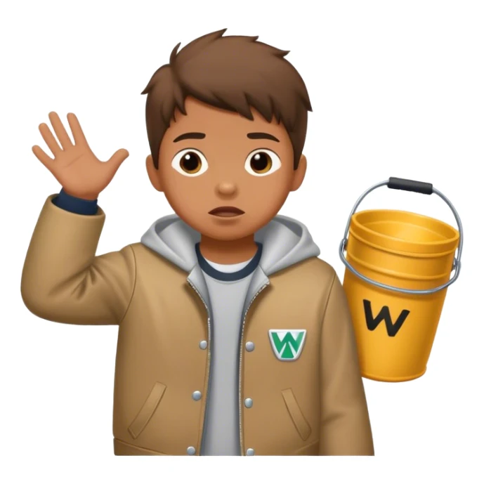 Kid named westin wearing a jacket saying clutch bucket pooping sticker