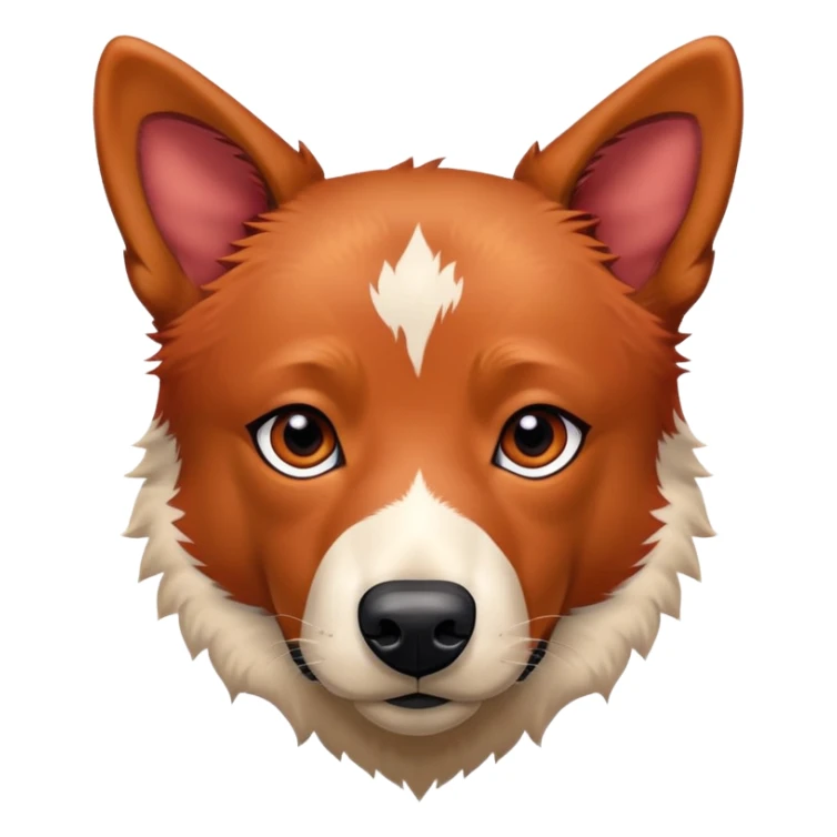 Adult lean Red heeler face and shoulders sticker