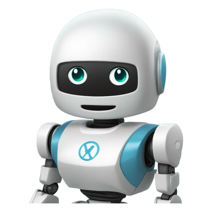 Un robot con imagen en texto diciendo gracias  sticker