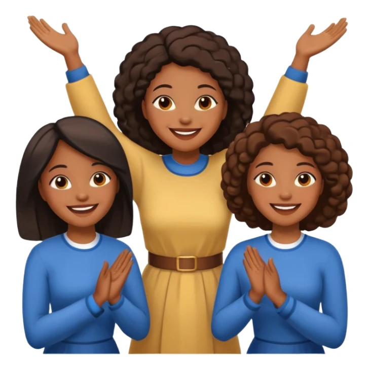 Beautiful Christian black women praising God sticker