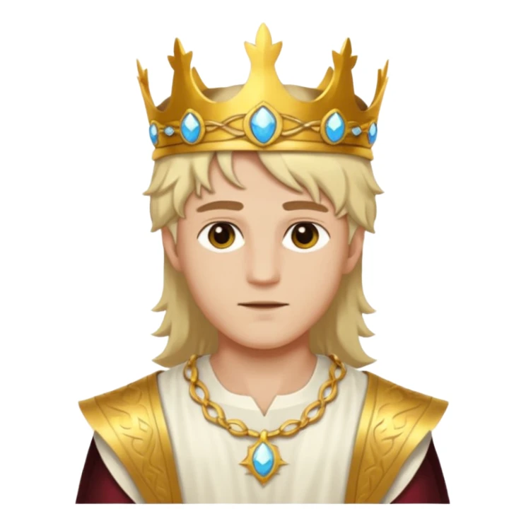 Sun Prince – sun circlet + white tunic,Golden Princes. sticker