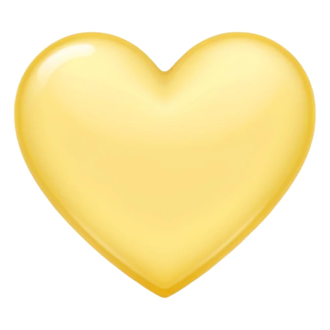 Pastel yellow heart sticker