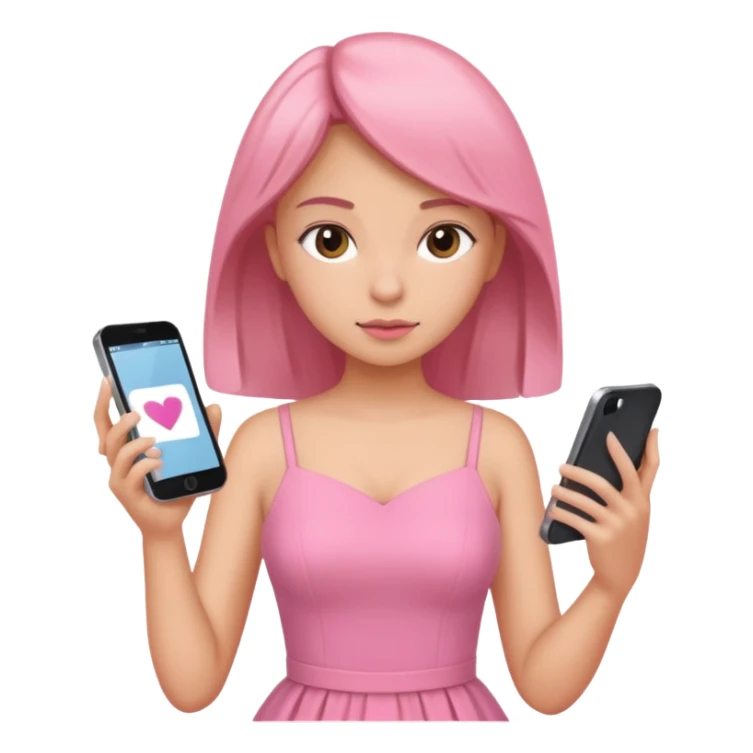 pink dressed girl online shopping  sticker