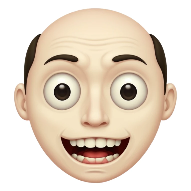 Creepy man with big mouth sticker