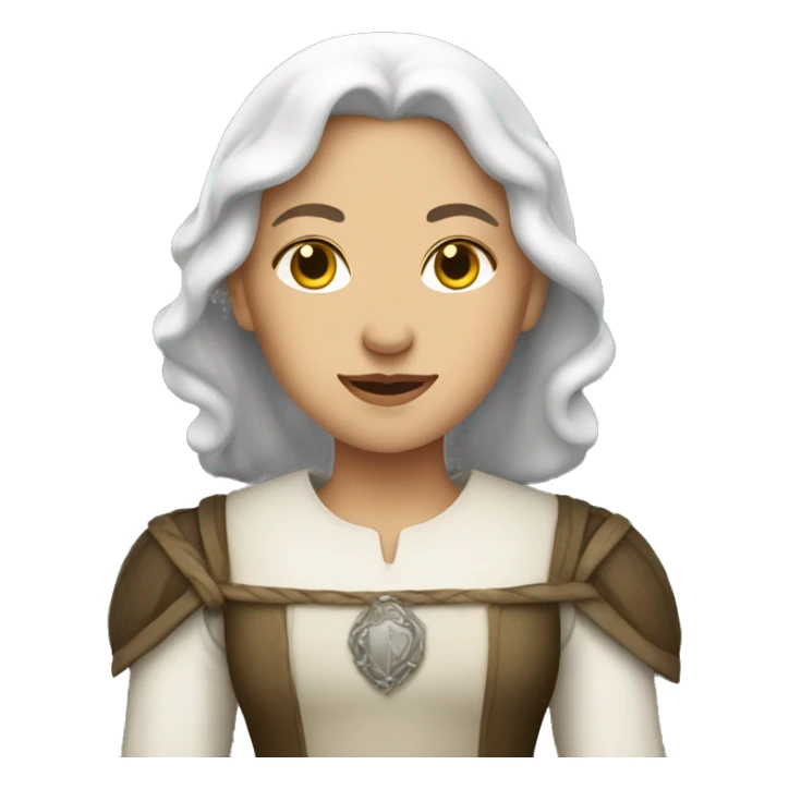 white medieval woman rich sticker