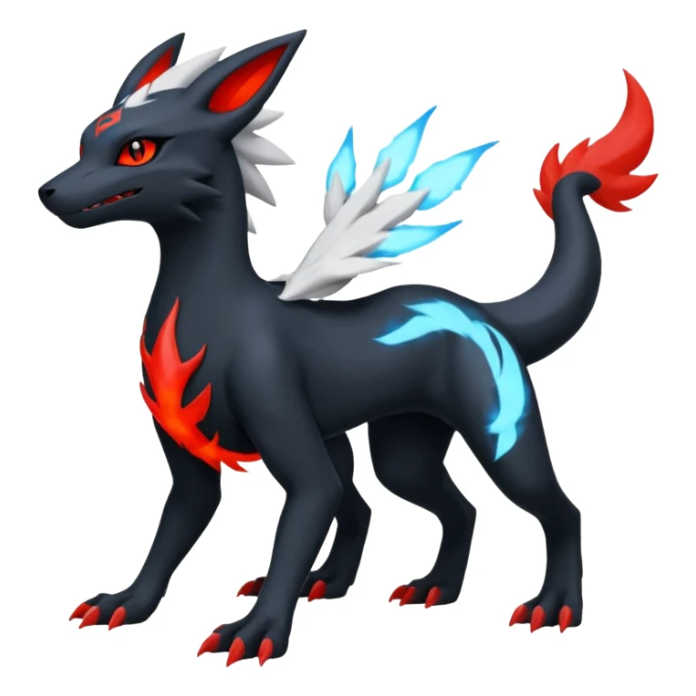 Salandit-Reshiram-Umbreon-Silvally-fusion (full body) sticker