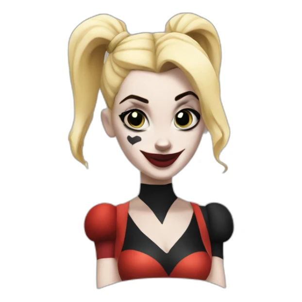 Harley quinn cartoon sticker