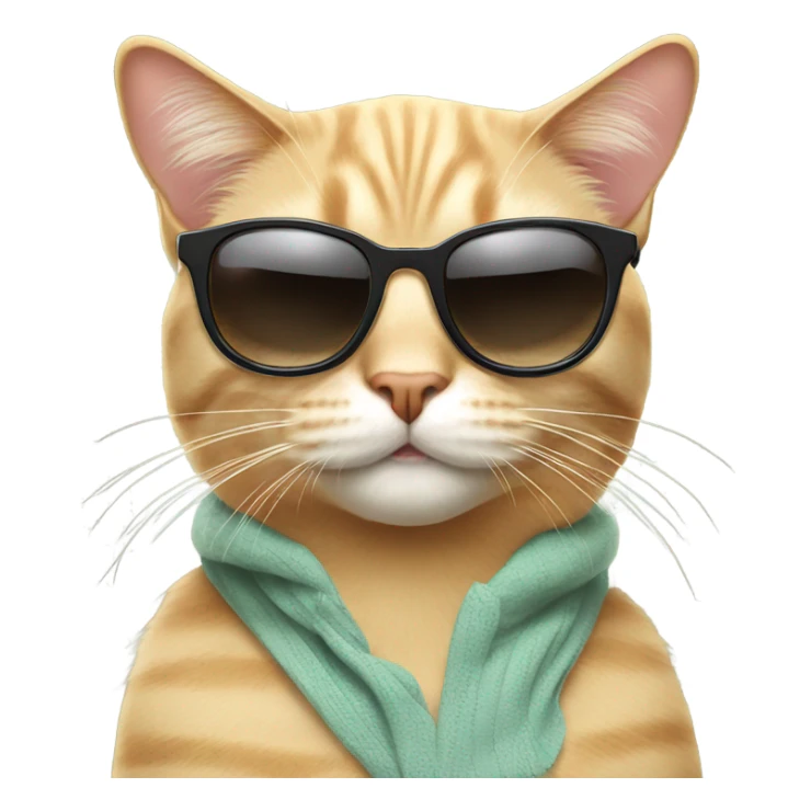 Cat with sunglasses sticker