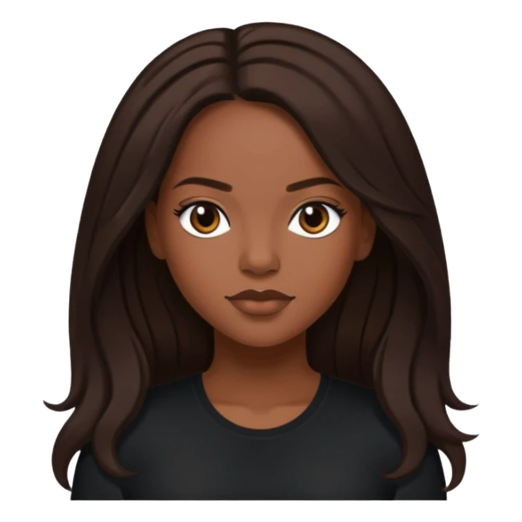 Brandi Williams from Blaque with long dark brown hair  sticker