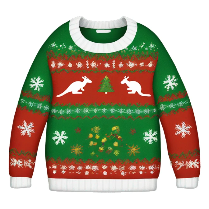 An Australian-themed Christmas jumper  sticker