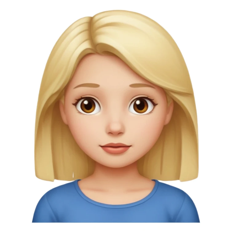 blonde girl with full cheeks sticker