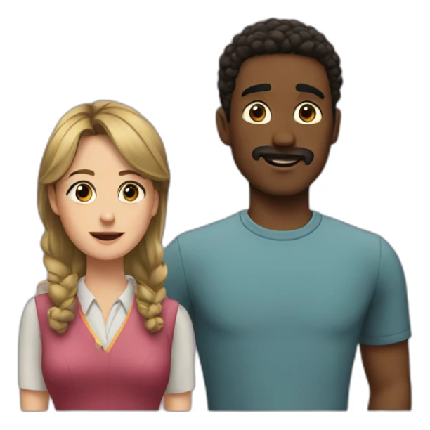 otis and meave from sex education sticker