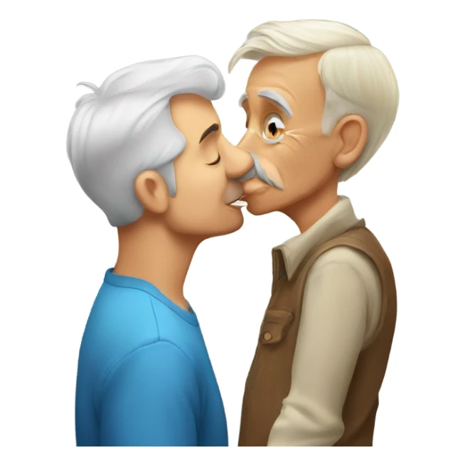 Justin Bieber kisses grandfather sticker