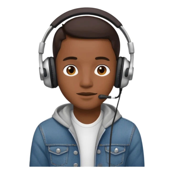 Brown and jeanse headphones beats minimalism sticker