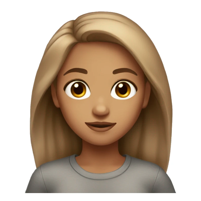 stunning tan girl light brown hair brown eyes sticker