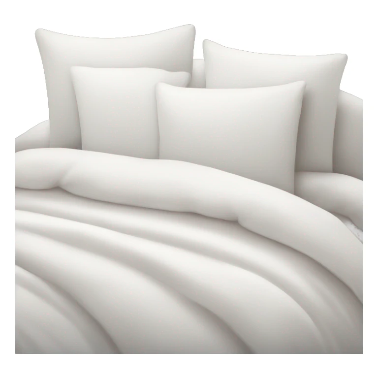 Comfy white bed with lots of pillows sticker