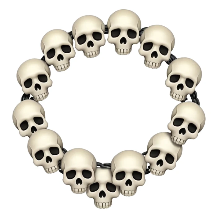 garland made of skul sticker