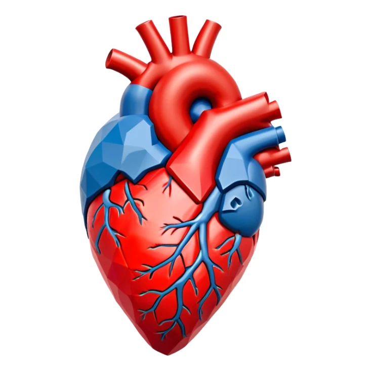 Polygon Anatomical heart art installation RTBT. www.rtbt.io sticker