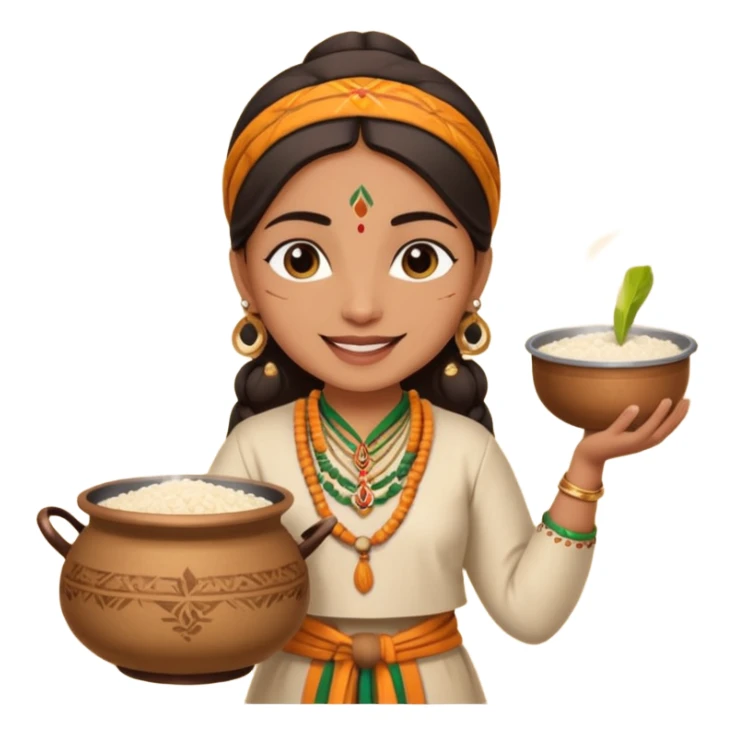 Emoji about Indian festival pongal  sticker