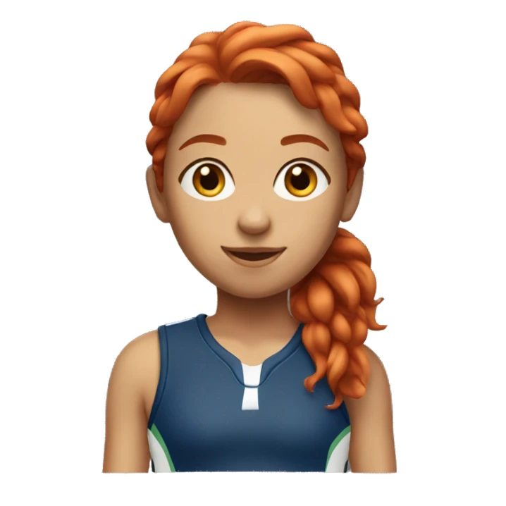 Red-haired sporty girl sticker