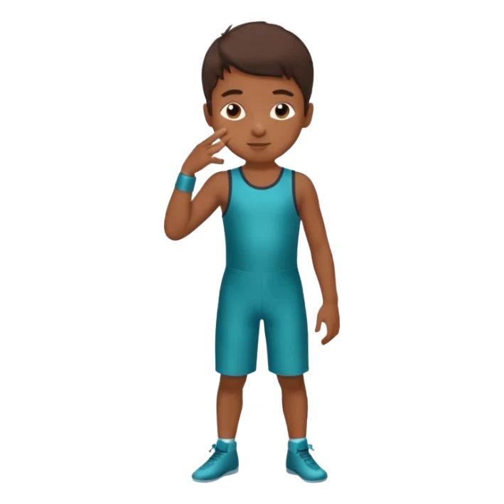 Create an emoji that is a boy at dance who is picking his nose sticker