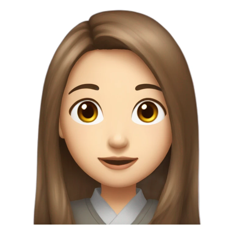 Longhair-Japanese-girlfriend-browneye sticker