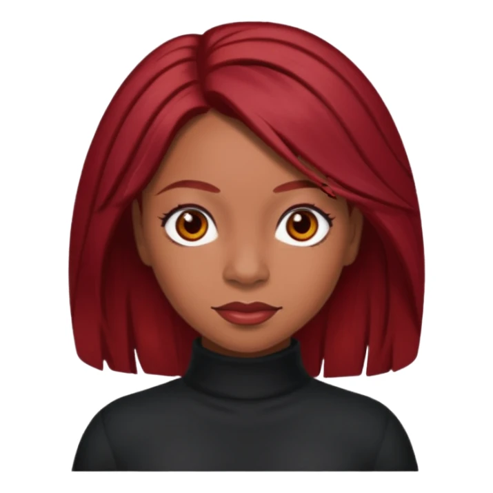 LaTavia Robeson with dark red hair sticker