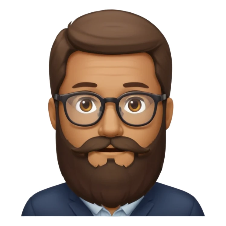 HOMME LONGUE BARBE LUNETTE sticker