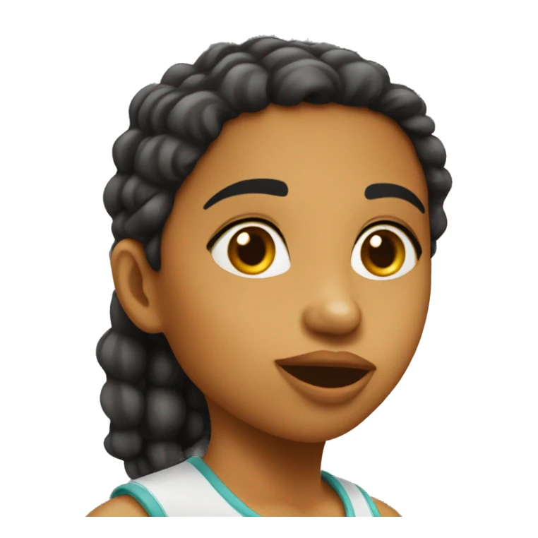 the latin girl sends a kiss sticker