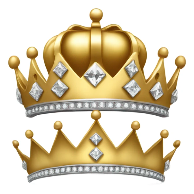 silver crown, gold crown, diamond crown sticker