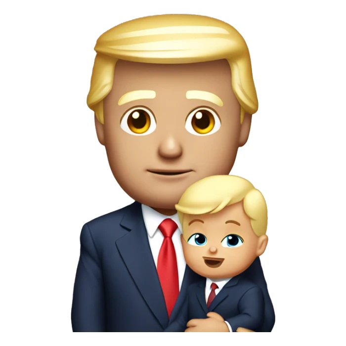 Donald trump with baby sticker