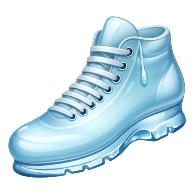 shoe made of ice sticker