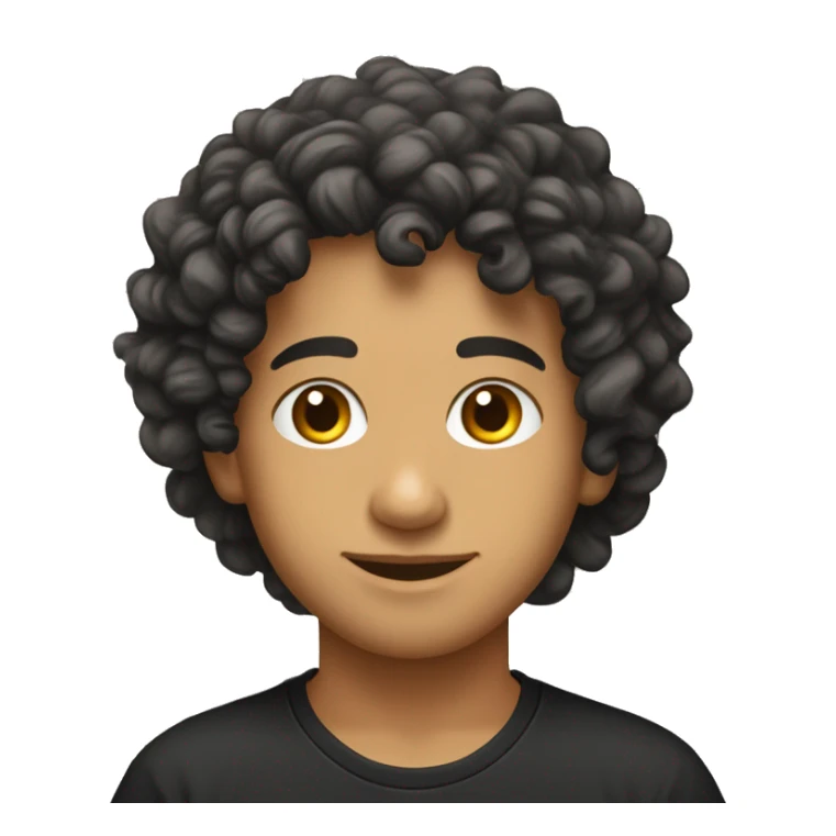 latino junge mit mittellangen locken und schweizer t shirt sticker