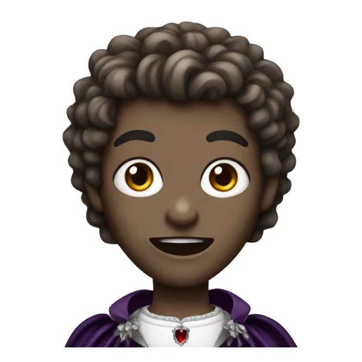 vampire with brown hair and silver sparkly skin sticker