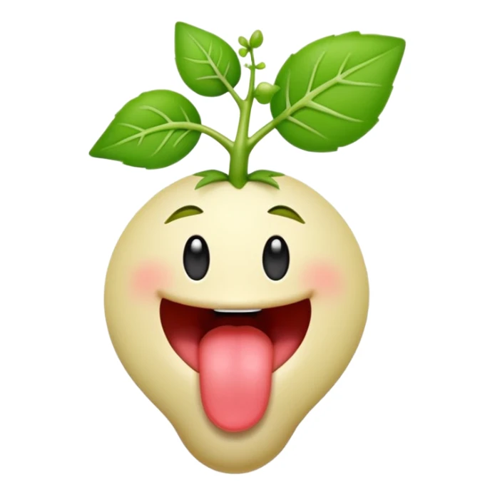 Tongue → tiny vine sprout (playful/sexy) sticker