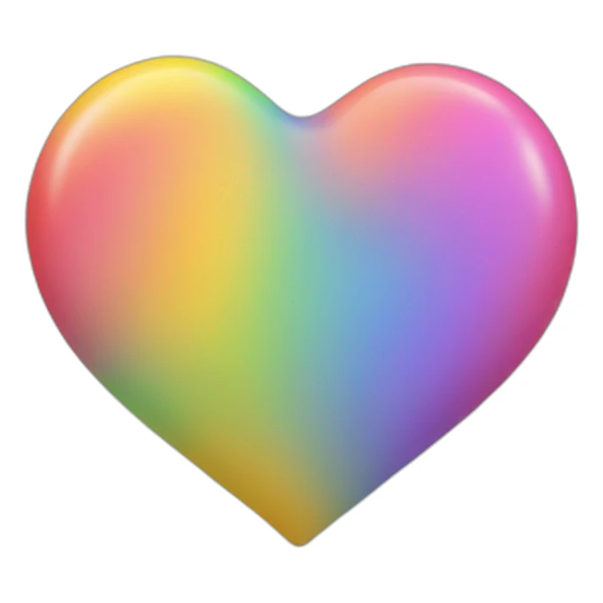 Cœur multicolore sticker